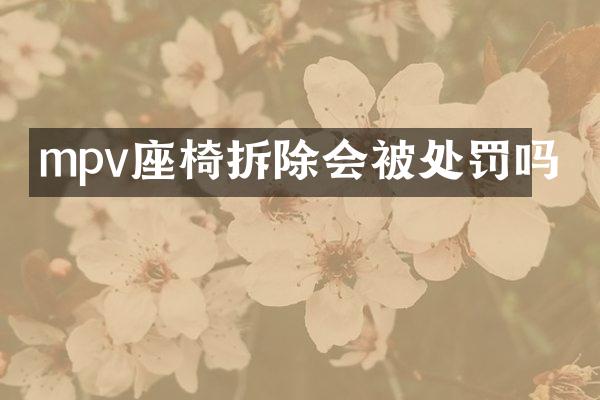 mpv座椅拆除会被处罚吗
