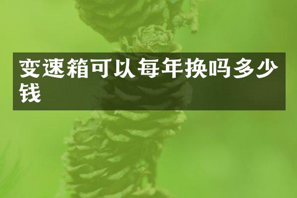 变速箱可以每年换吗多少钱