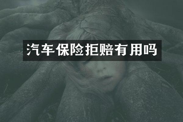 汽车保险拒赔有用吗