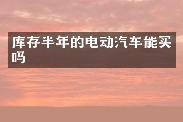 库存半年的电动汽车能买吗