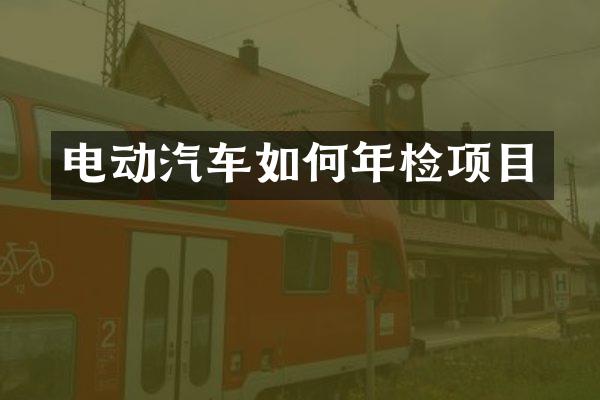 电动汽车如何年检项目