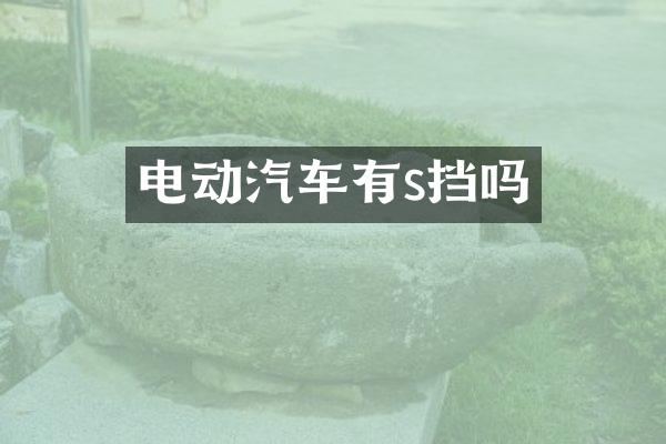 电动汽车有s挡吗