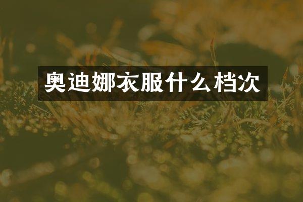 奥迪娜衣服什么档次