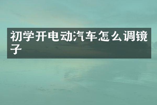 初学开电动汽车怎么调镜子
