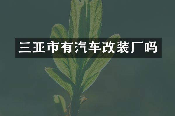 三亚市有汽车改装厂吗
