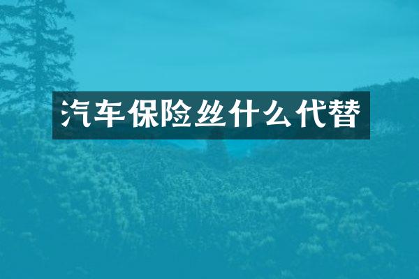 汽车保险丝什么代替