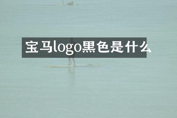 宝马logo黑色是什么