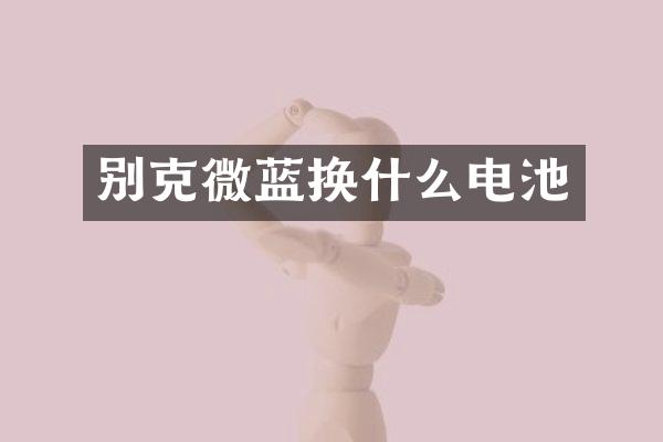 别克微蓝换什么电池