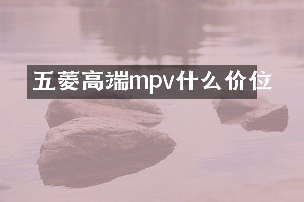 五菱高端mpv什么价位