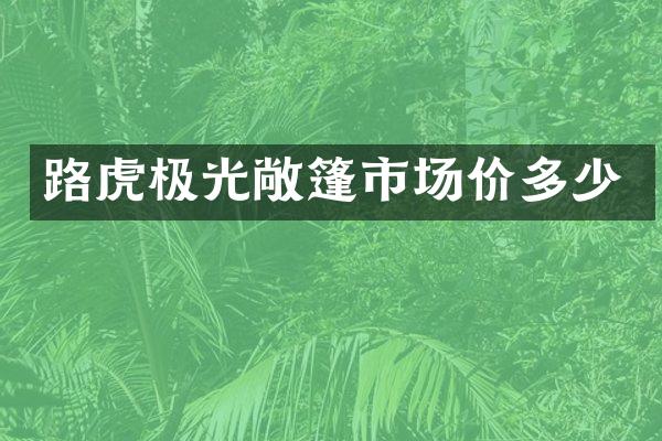 路虎极光敞篷市场价多少