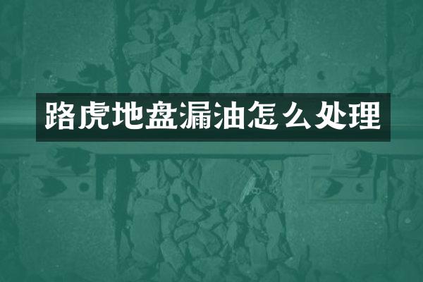 路虎地盘漏油怎么处理