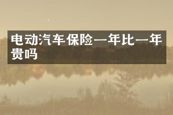 电动汽车保险一年比一年贵吗