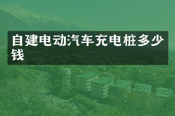 自建电动汽车充电桩多少钱