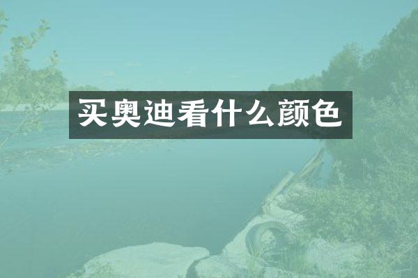 买奥迪看什么颜色