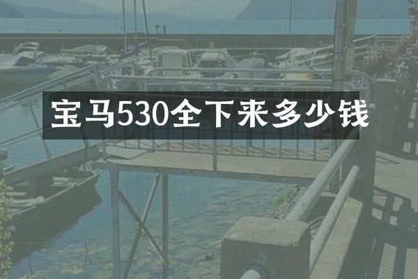 宝马530全下来多少钱