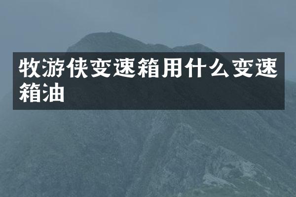 牧游侠变速箱用什么变速箱油