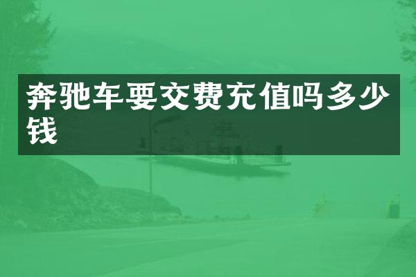 奔驰车要交费充值吗多少钱