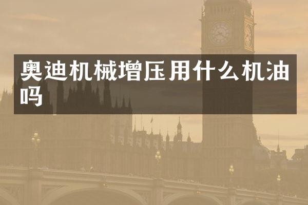 奥迪机械增压用什么机油吗