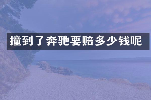 撞到了奔驰要赔多少钱呢