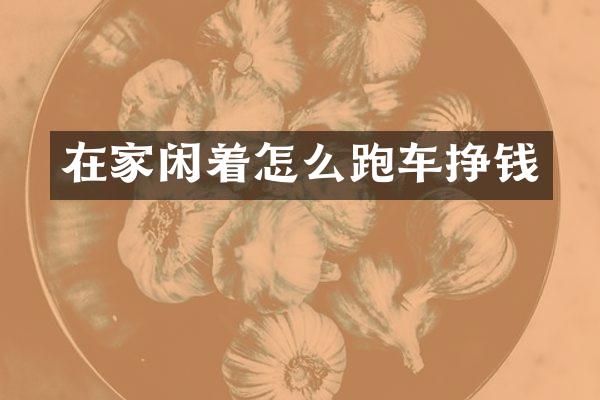 在家闲着怎么跑车挣钱