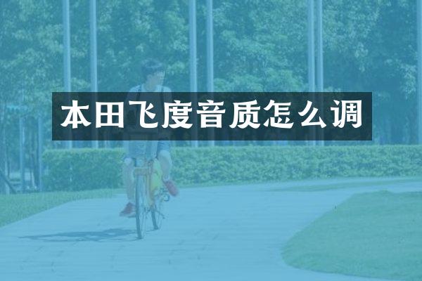 本田飞度音质怎么调