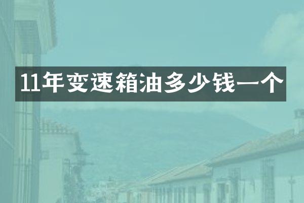 11年变速箱油多少钱一个