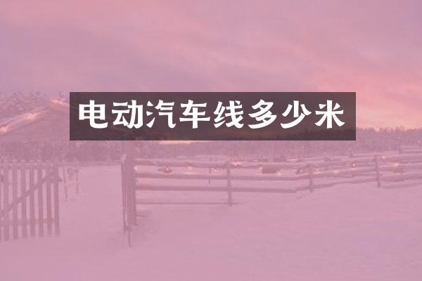 电动汽车线多少米
