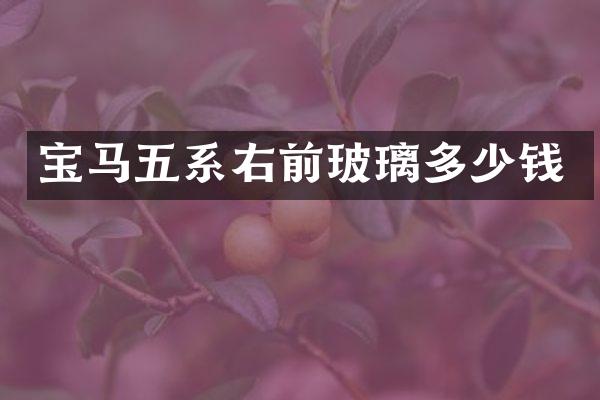 宝马五系右前玻璃多少钱
