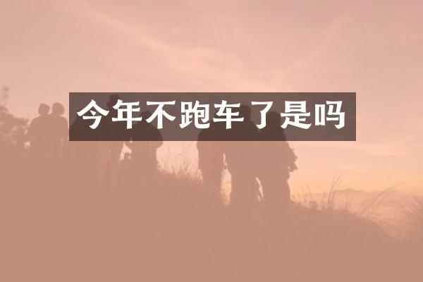 今年不跑车了是吗