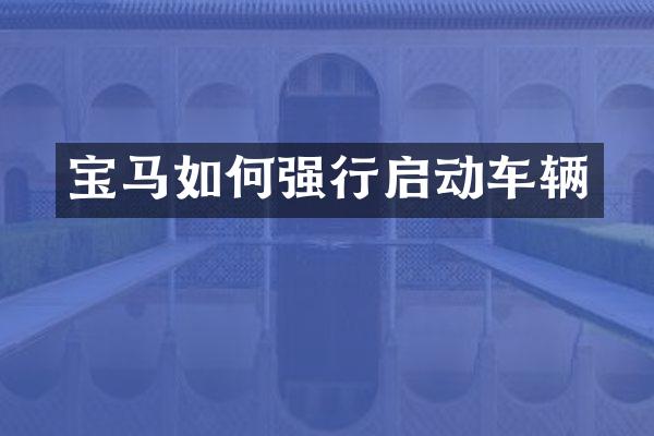宝马如何强行启动车辆