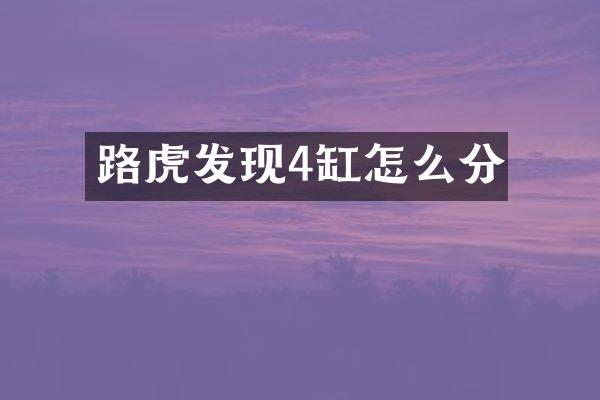 路虎发现4缸怎么分