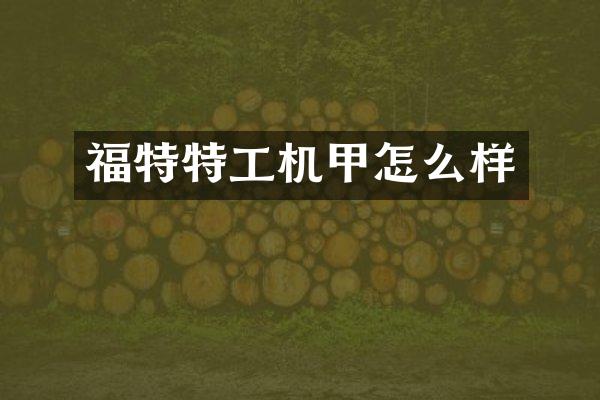福特特工机甲怎么样