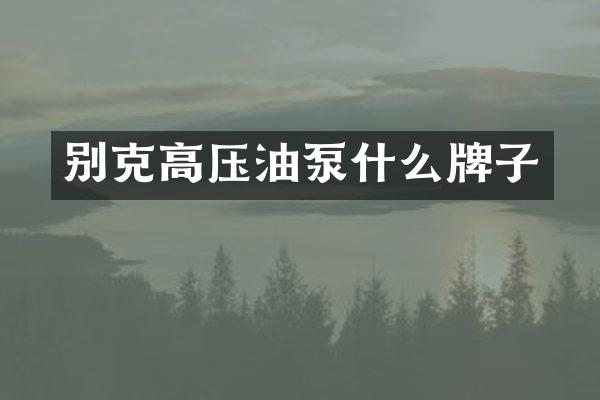 别克高压油泵什么牌子