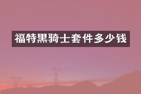 福特黑骑士套件多少钱
