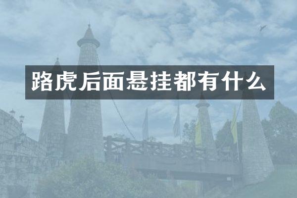 路虎后面悬挂都有什么