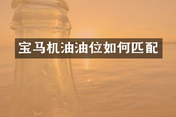 宝马机油油位如何匹配