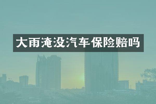 大雨淹没汽车保险赔吗