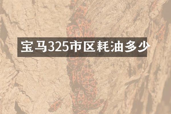 宝马325市区耗油多少