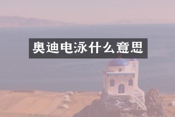 奥迪电泳什么意思