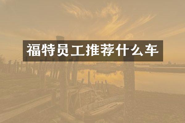 福特员工推荐什么车