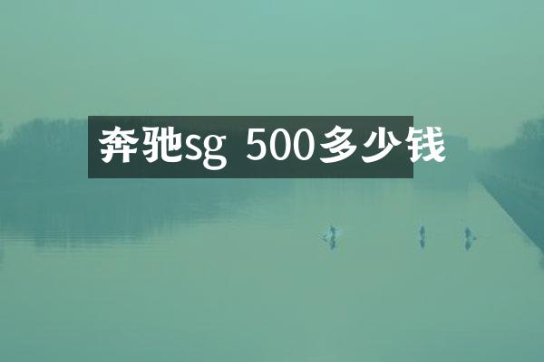 奔驰sg 500多少钱