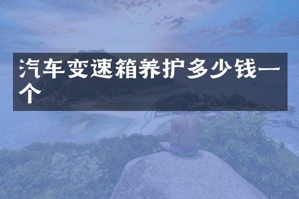 汽车变速箱养护多少钱一个