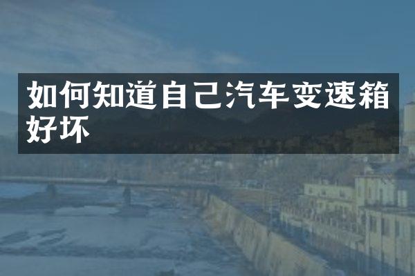 如何知道自己汽车变速箱好坏