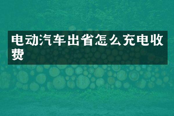电动汽车出省怎么充电收费