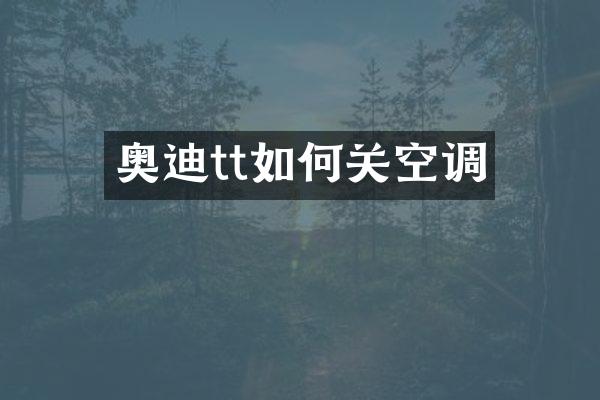 奥迪tt如何关空调