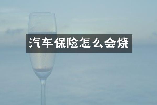 汽车保险怎么会烧
