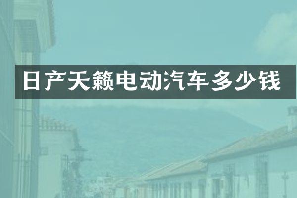 日产天籁电动汽车多少钱