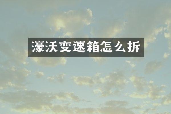 濠沃变速箱怎么拆