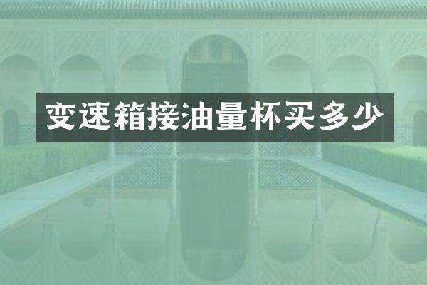 变速箱接油量杯买多少