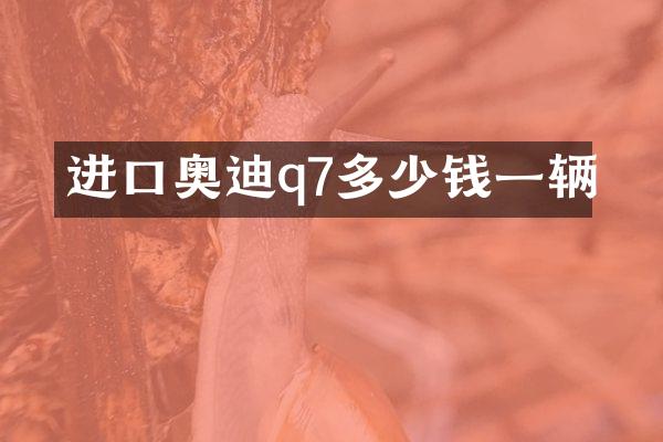 进口奥迪q7多少钱一辆